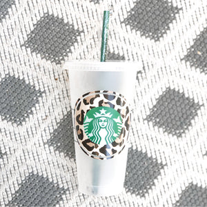 leopard customizable COLD cup