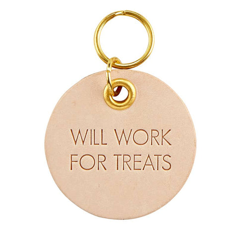 "will work for treats" tag